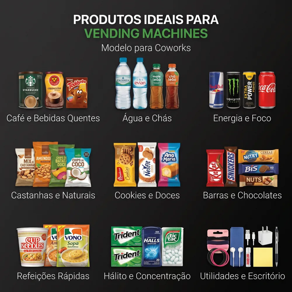 Ilustração de vending machine em cowork