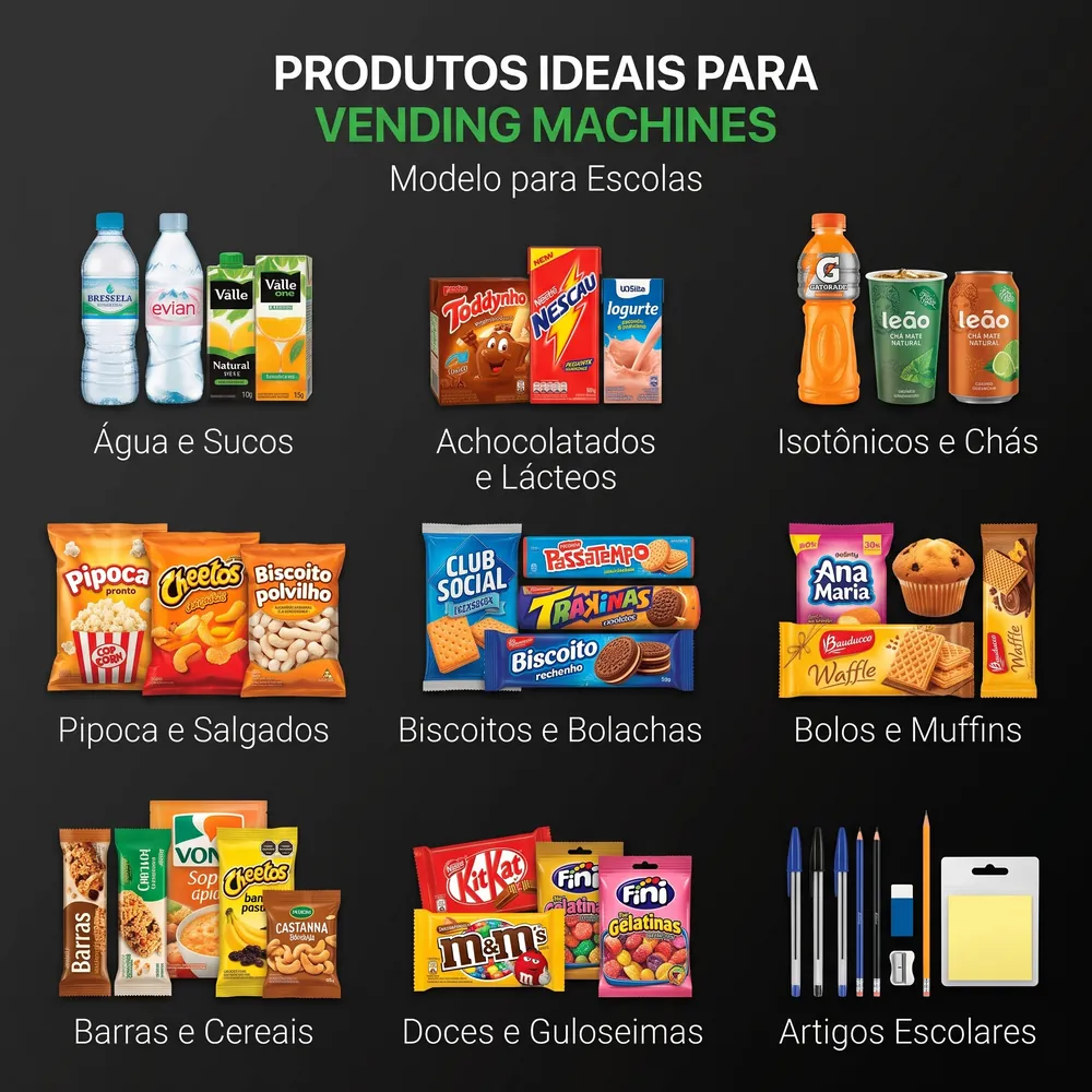Ilustração de vending machine em escola