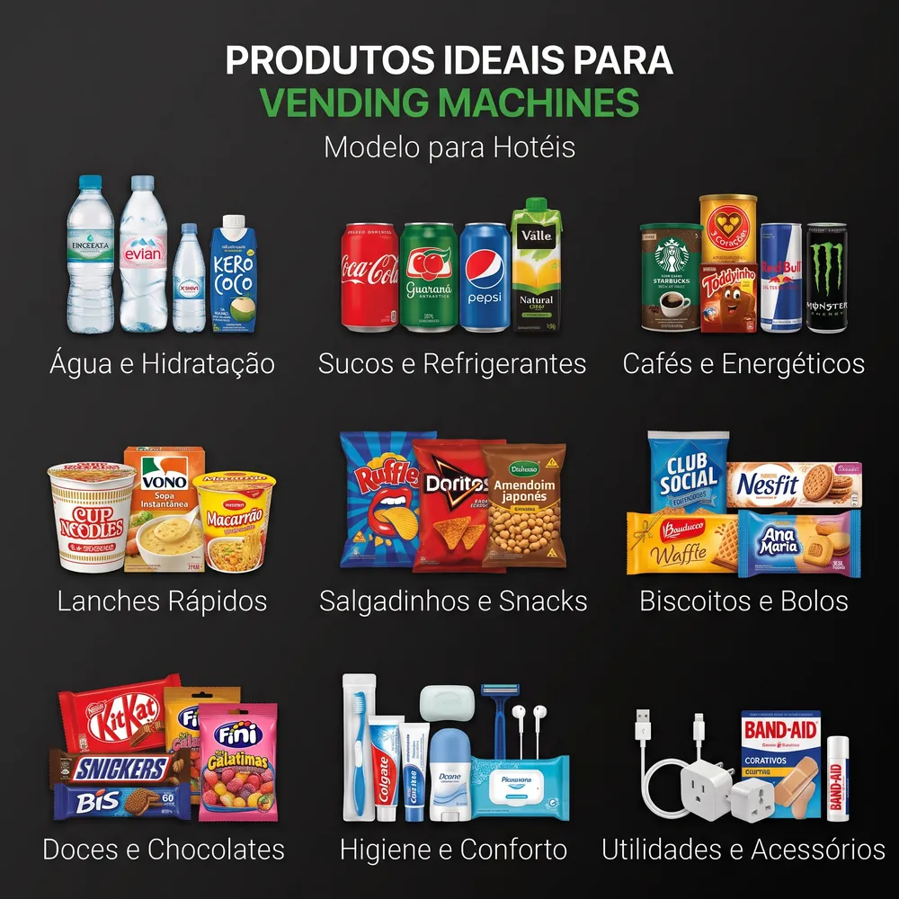 Ilustração de vending machine em hotel