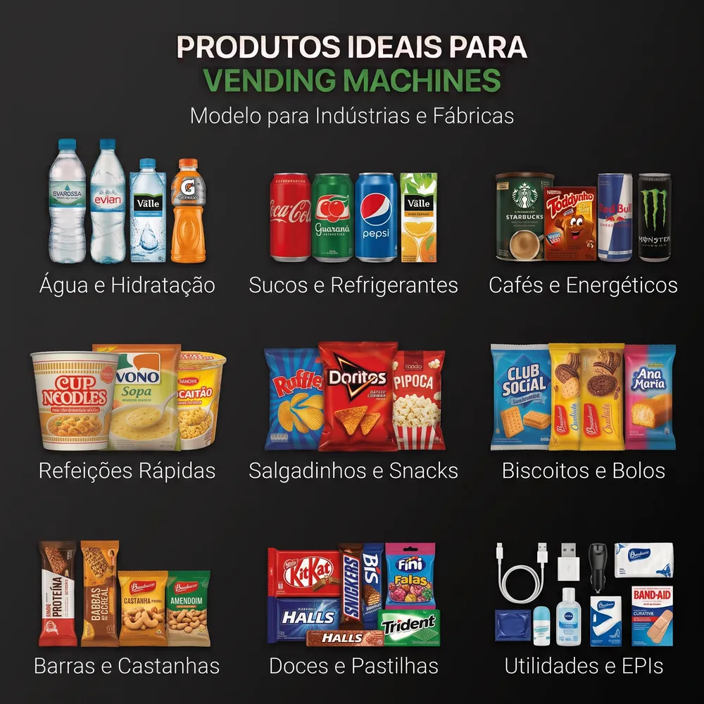 Ilustração de vending machine em indústria ou fábrica